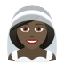 👰🏿‍♀️ woman with veil: dark skin tone display on JoyPixels